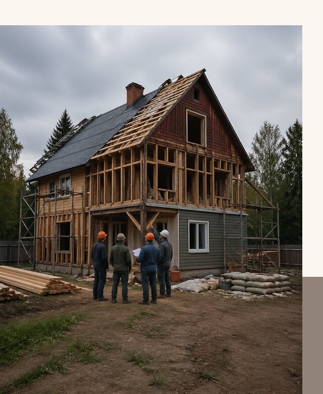 Реконструкция дачного дома в Каменке под ключ с проектом